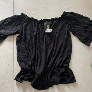 NWT boo boo black peplum shirt